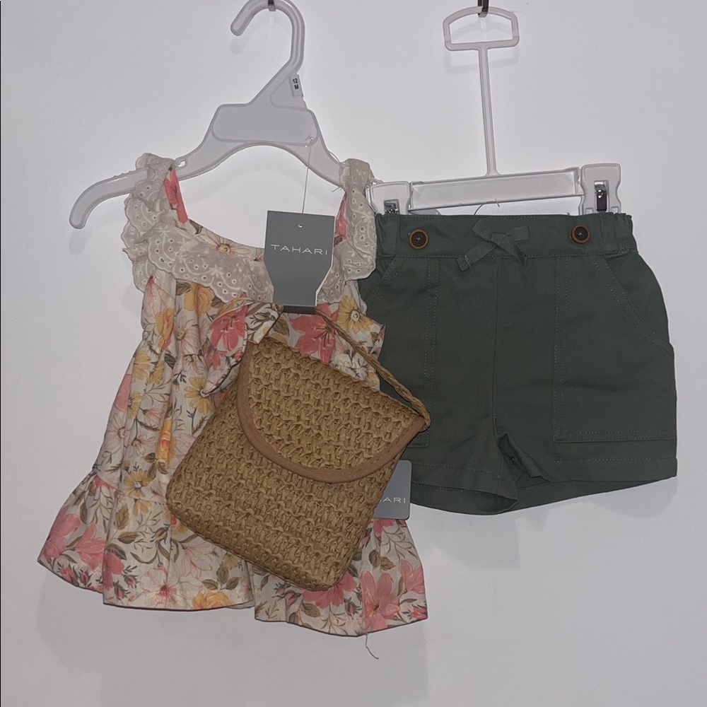 Brand New with Tags Baby Girl Outfit with Matching Bag